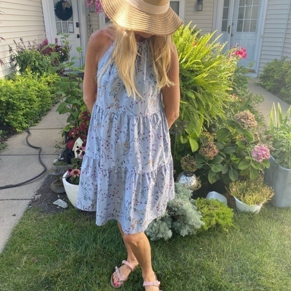 A New Day Tiered Light Blue Dress - Picture 11 of 11